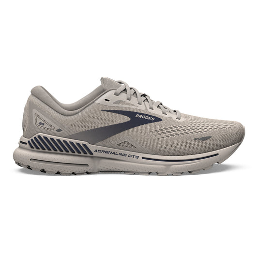 Men's Brooks Adrenaline GTS 23, Crystal Grey/Surf the Web/Grey, 8.5 D Medium