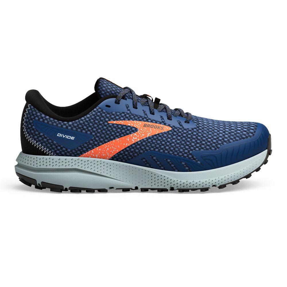 Men's Brooks Divide 4, Blue/Navy/Firecracker, 10.5 D Medium