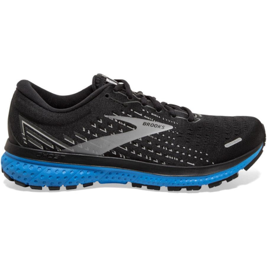Men's Brooks Ghost 13, Black/Grey/Blue, 8.5 D Medium