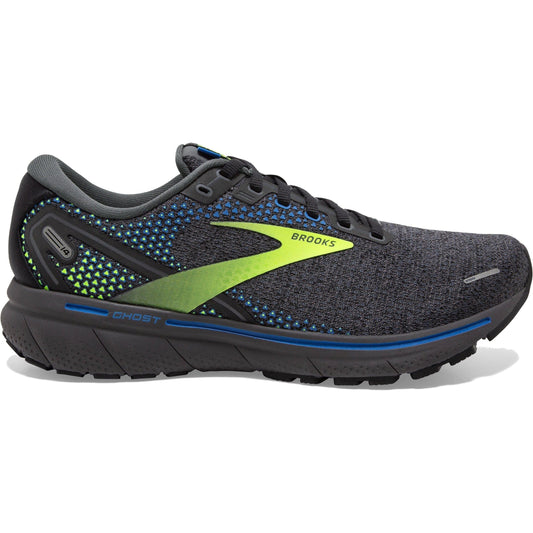 Men's Brooks Ghost 14, Black/Blue/Nightlife, 9 D Medium