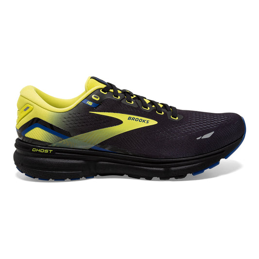 Men's Brooks Ghost 15, Black/Nightlife/Blue, 12.5 D Medium