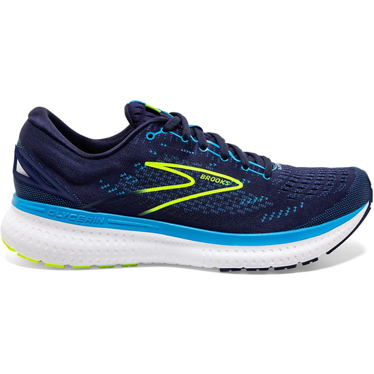 Men's Brooks Glycerin 19, Navy/Blue/Nightlife, 8 2E Wide