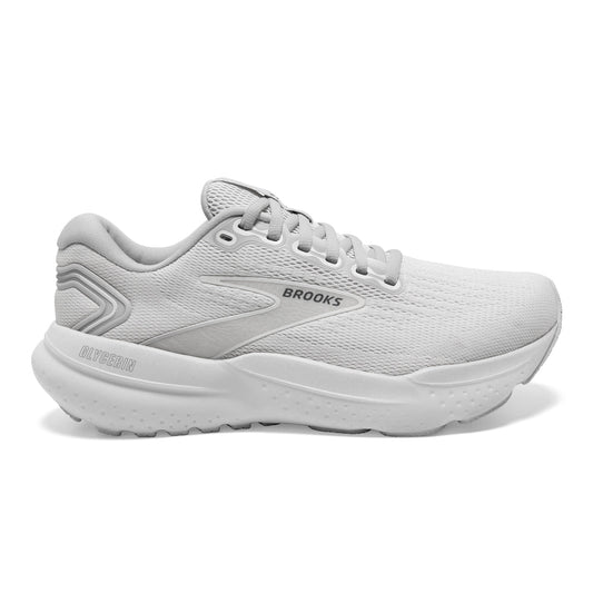 Men's Brooks Glycerin 21, White/White/Grey, 10 D Medium