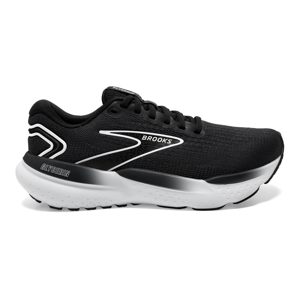 Men's Brooks Glycerin 21, Black/Grey/White, 10.5 2E Wide