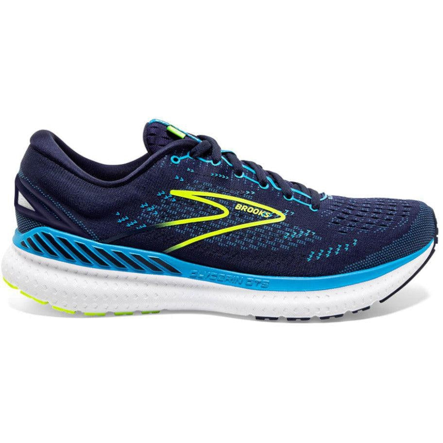 Men's Brooks Glycerin GTS 19, Navy/Blue/Nightlife, 8 D Medium
