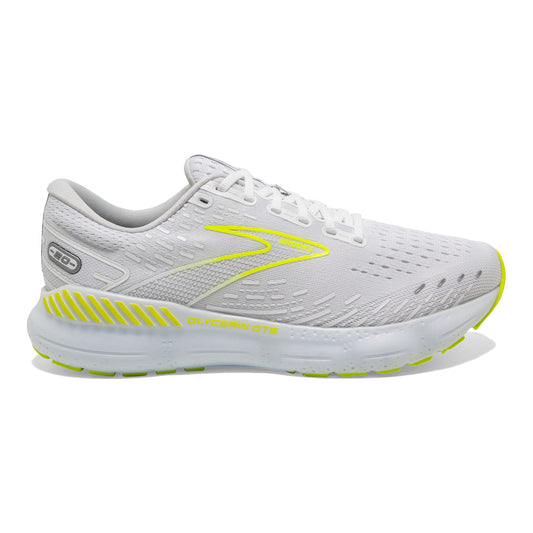 Men's Brooks Glycerin GTS 20, White/Nightlife, 11 D Medium