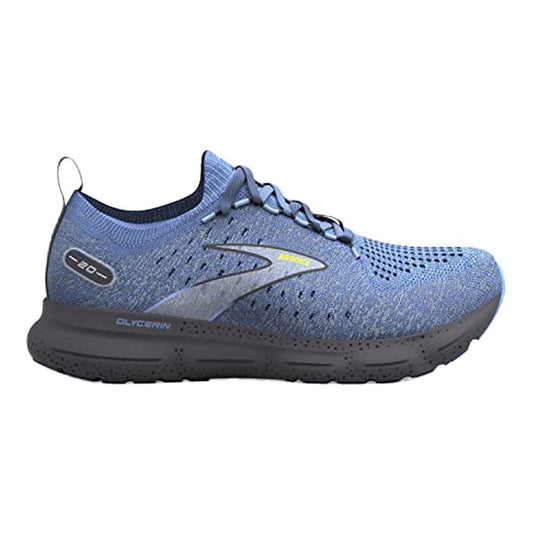 Men's Brooks Glycerin StealthFit 20, Light Blue/Nine Iron/Sulphur, 13 D Medium