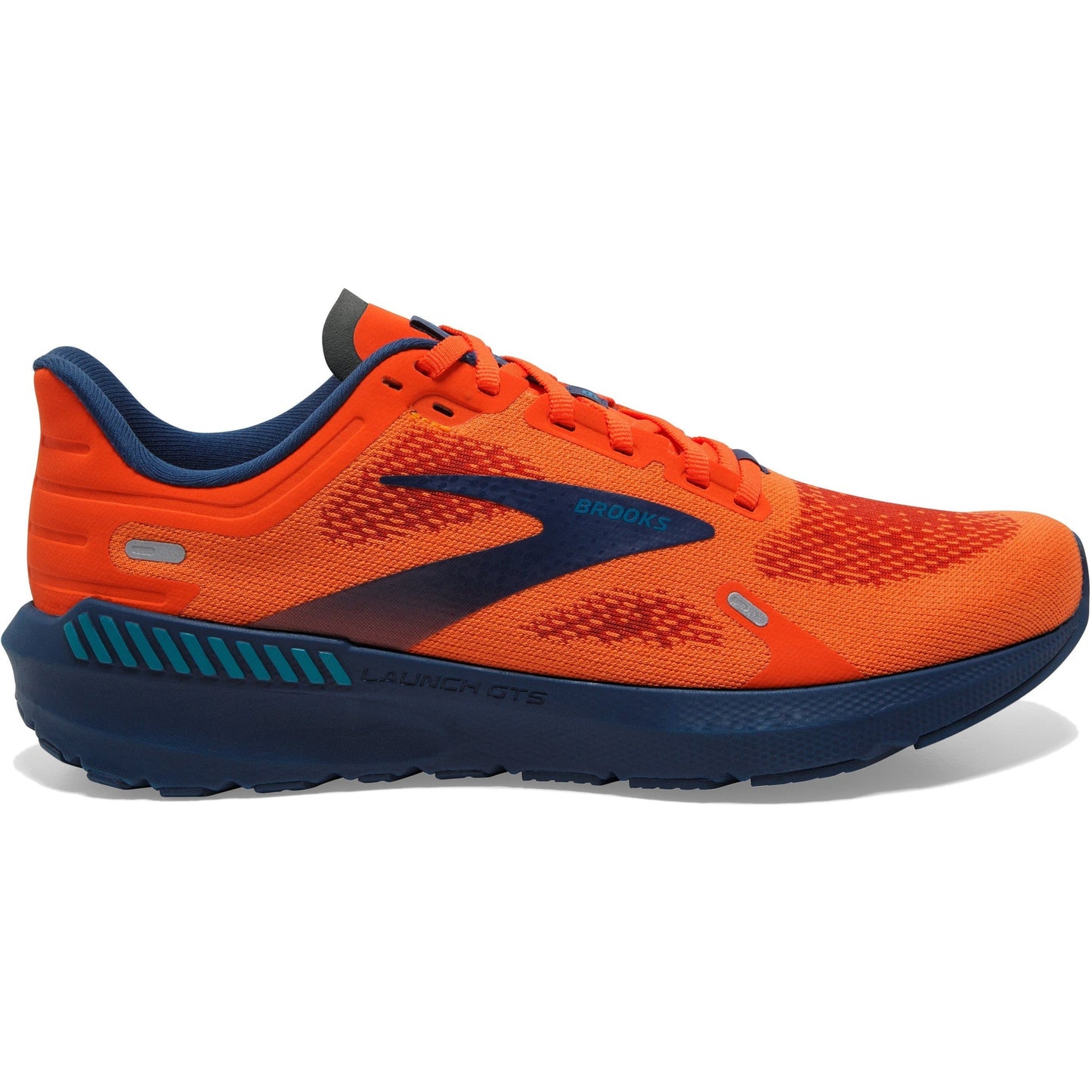 Men's Brooks Launch GTS 9, Flame/Titan/Crystal Teal, 11 D Medium