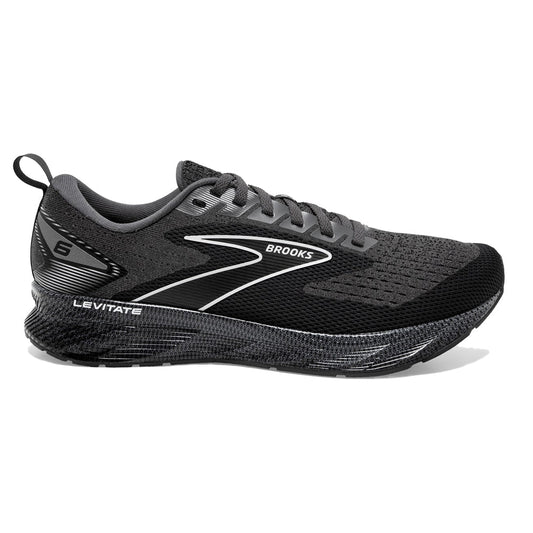 Men's Brooks Levitate 6, Blackened Pearl/Ebony/White, 10.5 D Medium