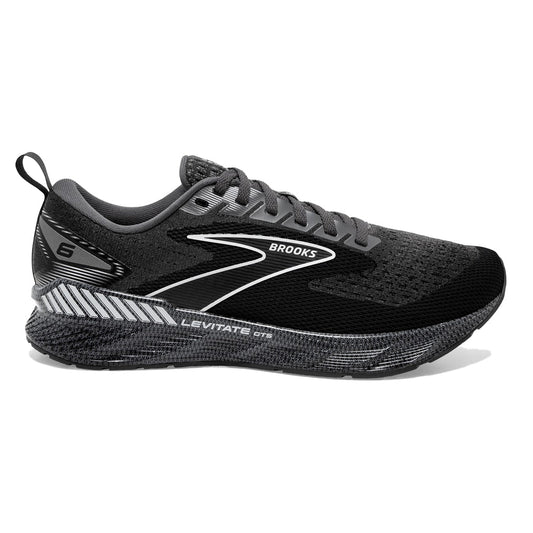 Men's Brooks Levitate GTS 6, Blackened Pearl/Ebony/White, 12.5 D Medium
