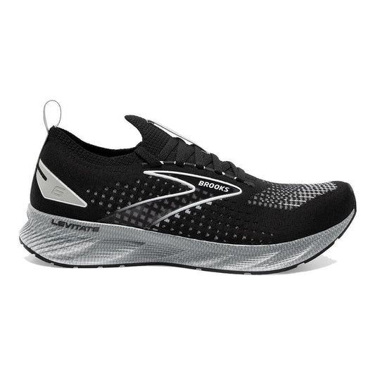 Men's Brooks Levitate StealthFit 6, Black/Grey/Oyster, 9.5 D Medium