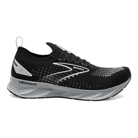 Men's Brooks Levitate StealthFit 6, Black/Grey/Oyster, 8.5 D Medium