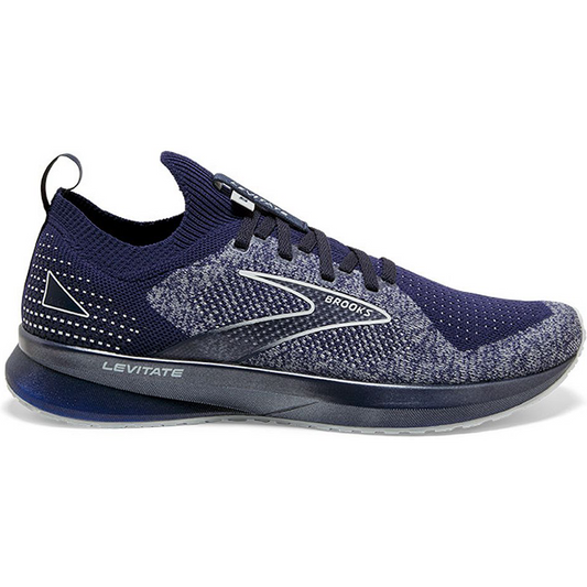 Men's Brooks Levitate Stealthfit 5, Peacoat/Grey, 9.5 D Medium