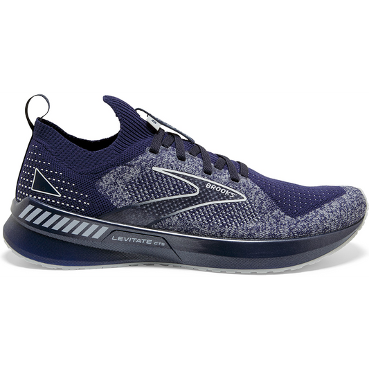 Men's Brooks Levitate Stealthfit GTS 5, Peacoat/Grey, 10.5 D Medium