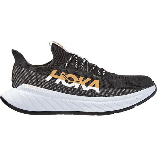 Men's Hoka One One Carbon X 3, Black/White, 9.5 D Medium