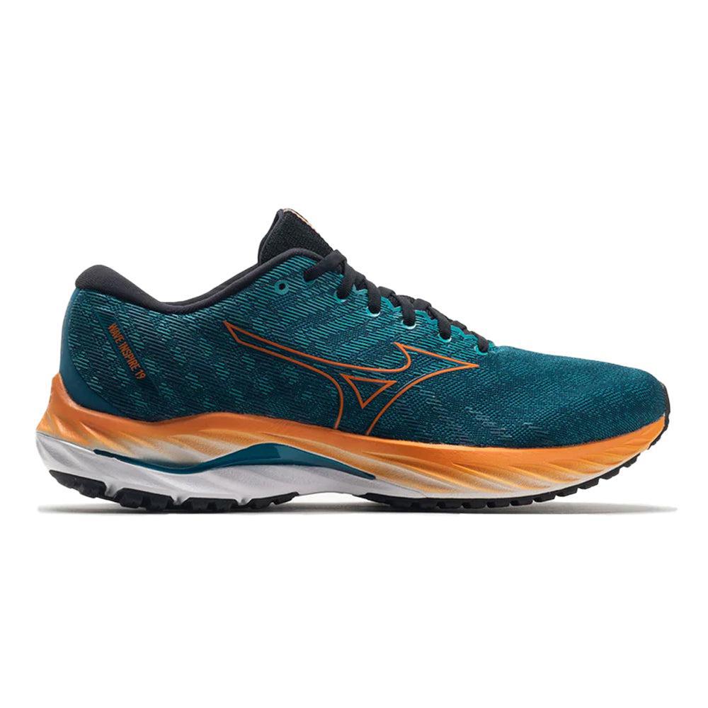 Men's Mizuno Wave Inspire 19, Ink Blue/Bird Of Paradise, 12 D Medium