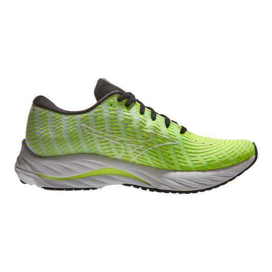 Men's Mizuno Wave Rider 26, Neo Lime/White, 12 D Medium