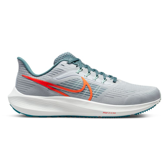 Men's Nike Air Zoom Pegasus 39, Pure Platinum/Mineral Slate/Bright Spruce/Total Orange, 10 D Medium