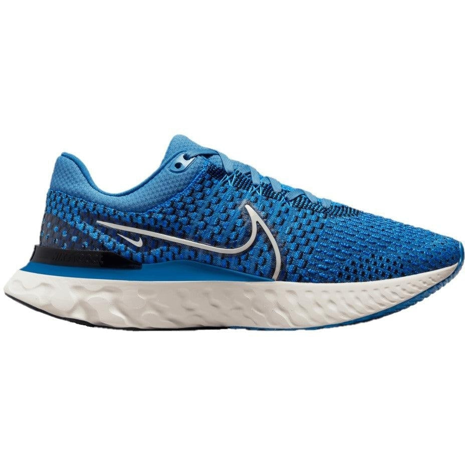 Men's Nike React Infinity Run Flyknit 3, Dutch Blue/Phantom-Black-Blue Glow, 9.5 D Medium