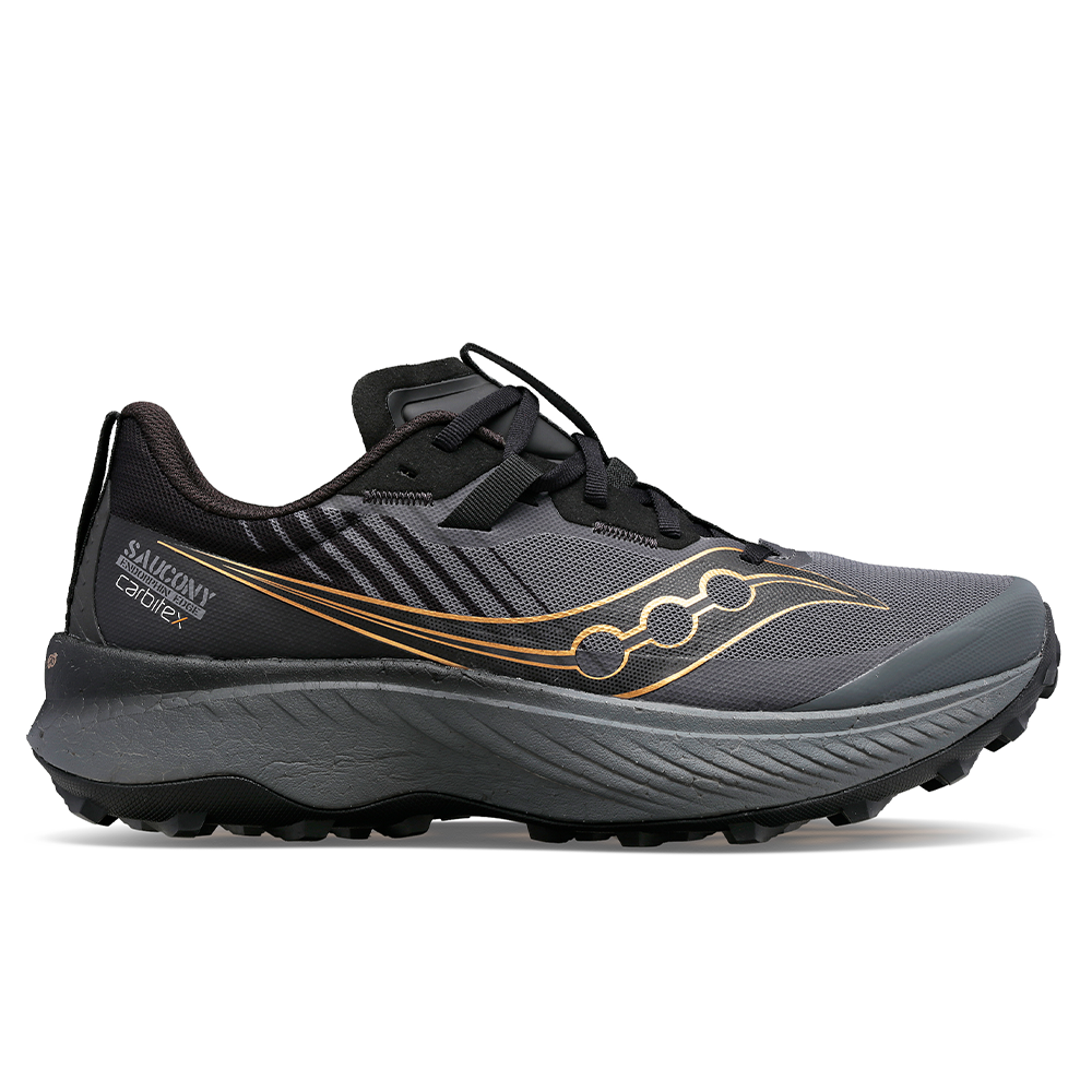Men's Saucony Endorphin Edge, Black/Goldstruck, 10.5 D Medium