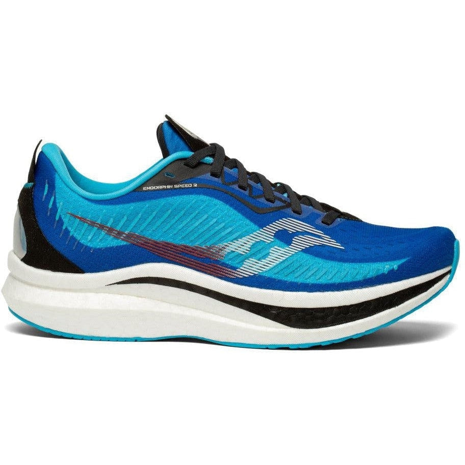Men's Saucony Endorphin Speed 2, Royal/Black, 10.5 D Medium