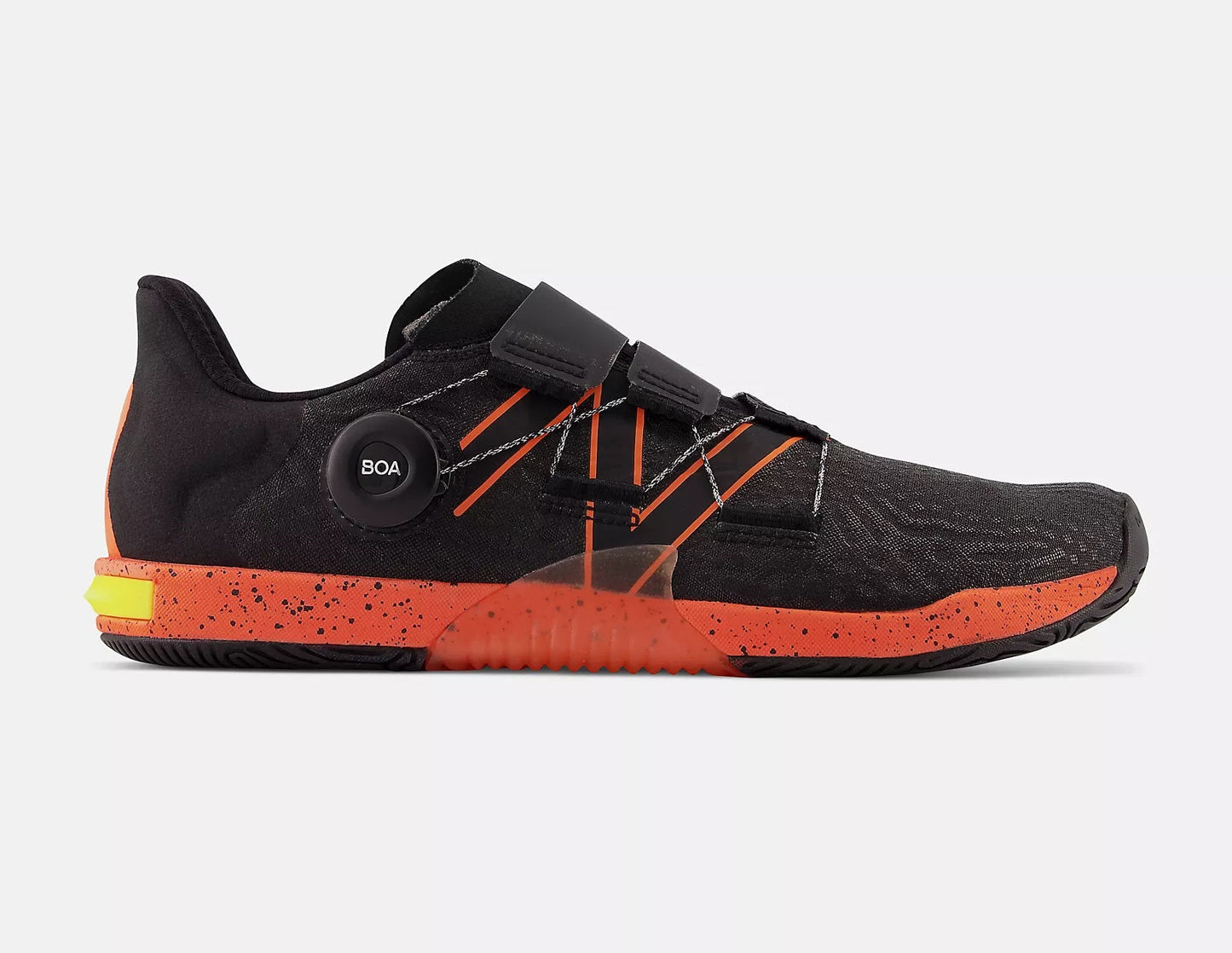 Men's New Balance Minimus TR BOA, Blacktop/Blaze Orange, 11.5 2E Wide