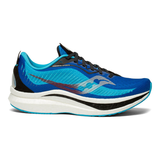 Men's Saucony Endorphin Speed 2, Royal/Black, 9 D Medium