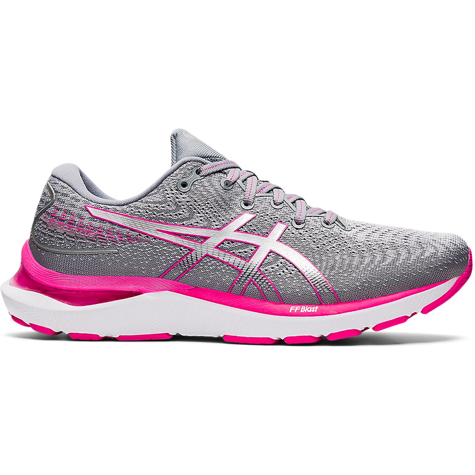 Women's Asics GEL-Cumulus 24, Sheet Rock/Pink Glo, 7.5 B Medium