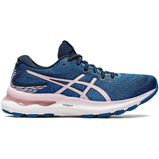 Women's Asics Gel-Nimbus 24, French Blue/Barely Rose, 9 B Medium