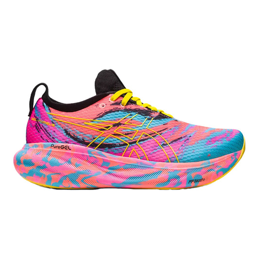 Women's Asics Gel-Nimbus 25, Aquarium/Vibrant Yellow, 5 B Medium
