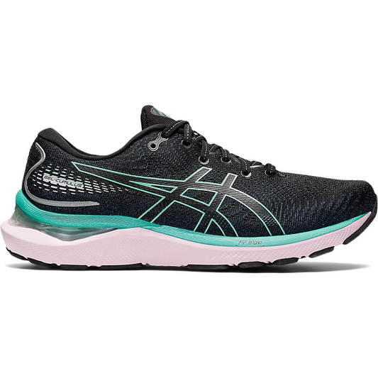 Women's Asics GEL-Cumulus 24, Black/Sage, 9 B Medium
