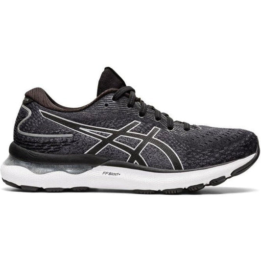 Women's Asics Gel-Nimbus 24, Black/Pure Silver, 10.5 D Wide