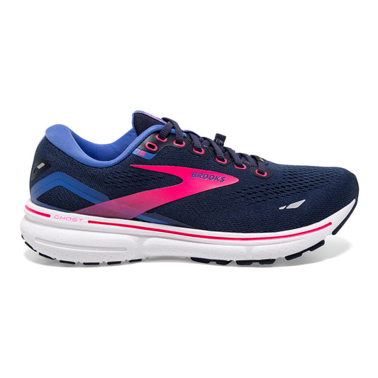 Women's Brooks Ghost 15 GTX, Peacoat/Blue/Pink, 9 B Medium
