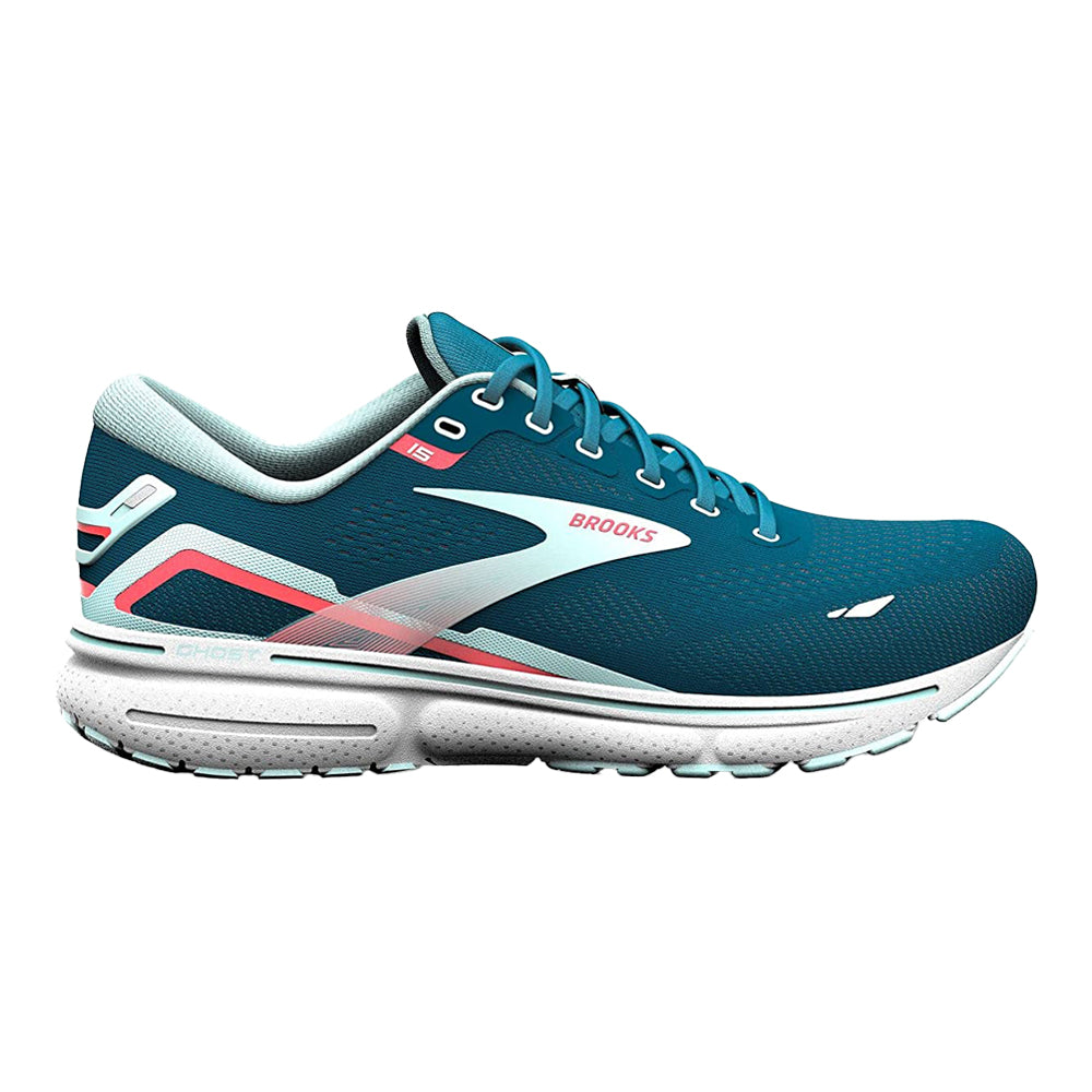Women's Brooks Ghost 15, Legion Blue/Blue/Bittersweet, 8.5 B Medium