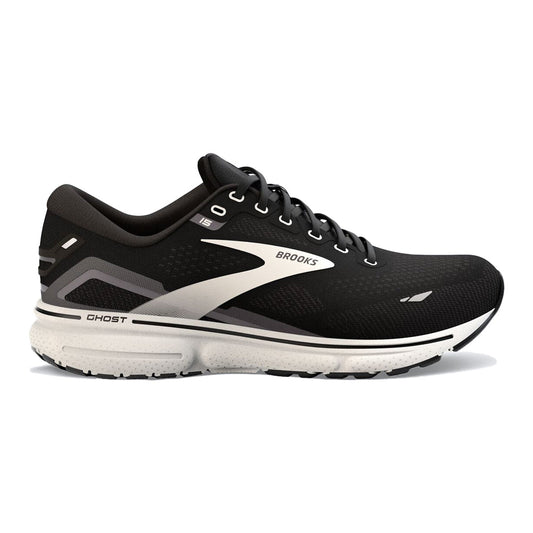 Women's Brooks Ghost 15, Black/Blackened Pearl/White, 9 B Medium