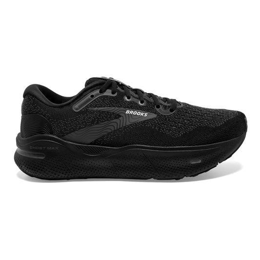 Women's Brooks Ghost Max, Black/Black/Ebony, 7.5 2E Extra Wide