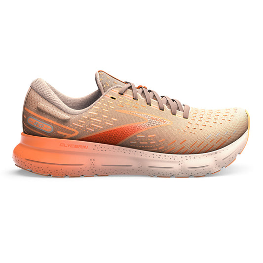 Women's Brooks Glycerin 20, Peach/Tangerine/Orange, 8.5 B Medium