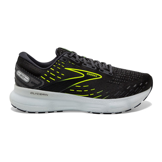 Women's Brooks Glycerin 20, Ebony/White/Nightlife, 9 B Medium