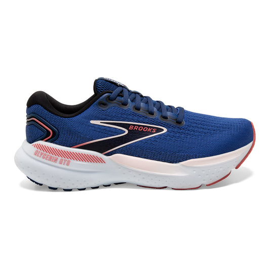 Women's Brooks Glycerin GTS 21, Blue/Icy Pink/Rose, 9 B Medium