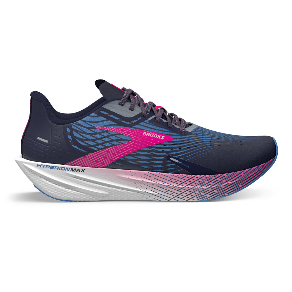 Women's Brooks Hyperion Max, Peacoat/Marina Blue/Pink Glo, 7 B Medium
