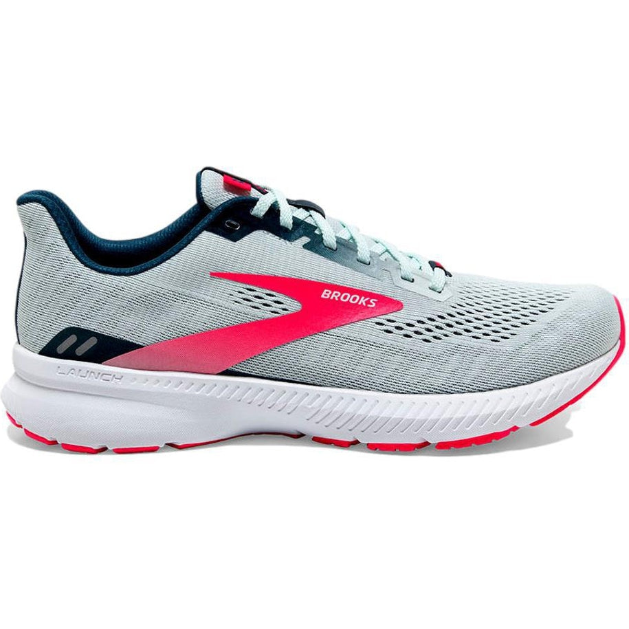 Women's Brooks Launch 8, Ice Flow/Navy/Pink, 7 B Medium