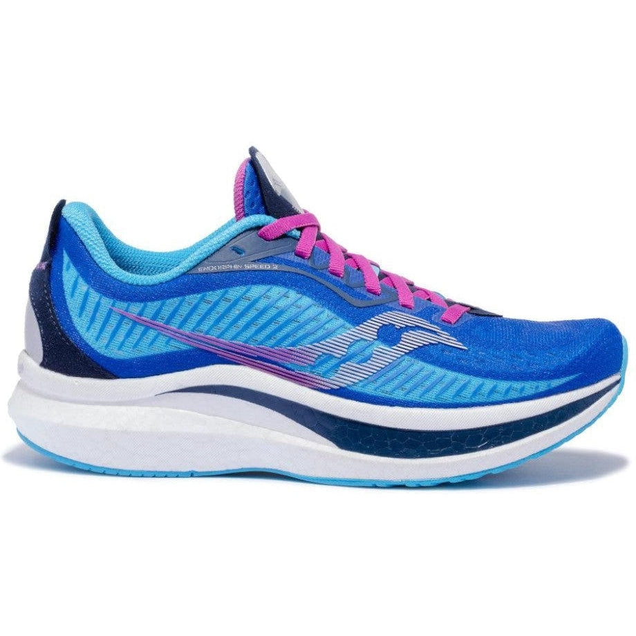 Women's Saucony Endorphin Speed 2, Royal/Blaze, 8 B Medium