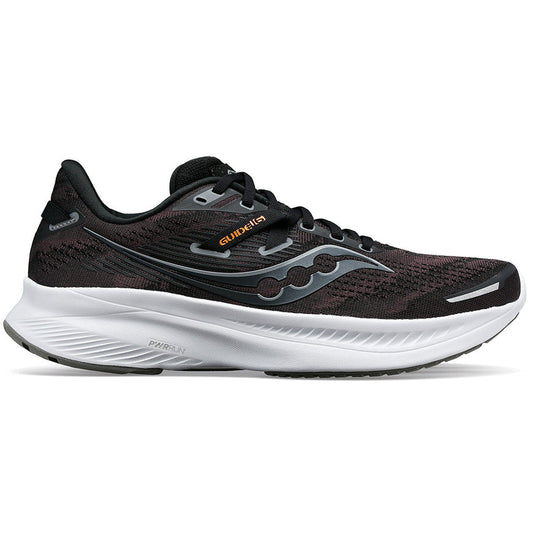 Women's Saucony Guide 16, Black/White, 10 D Wide