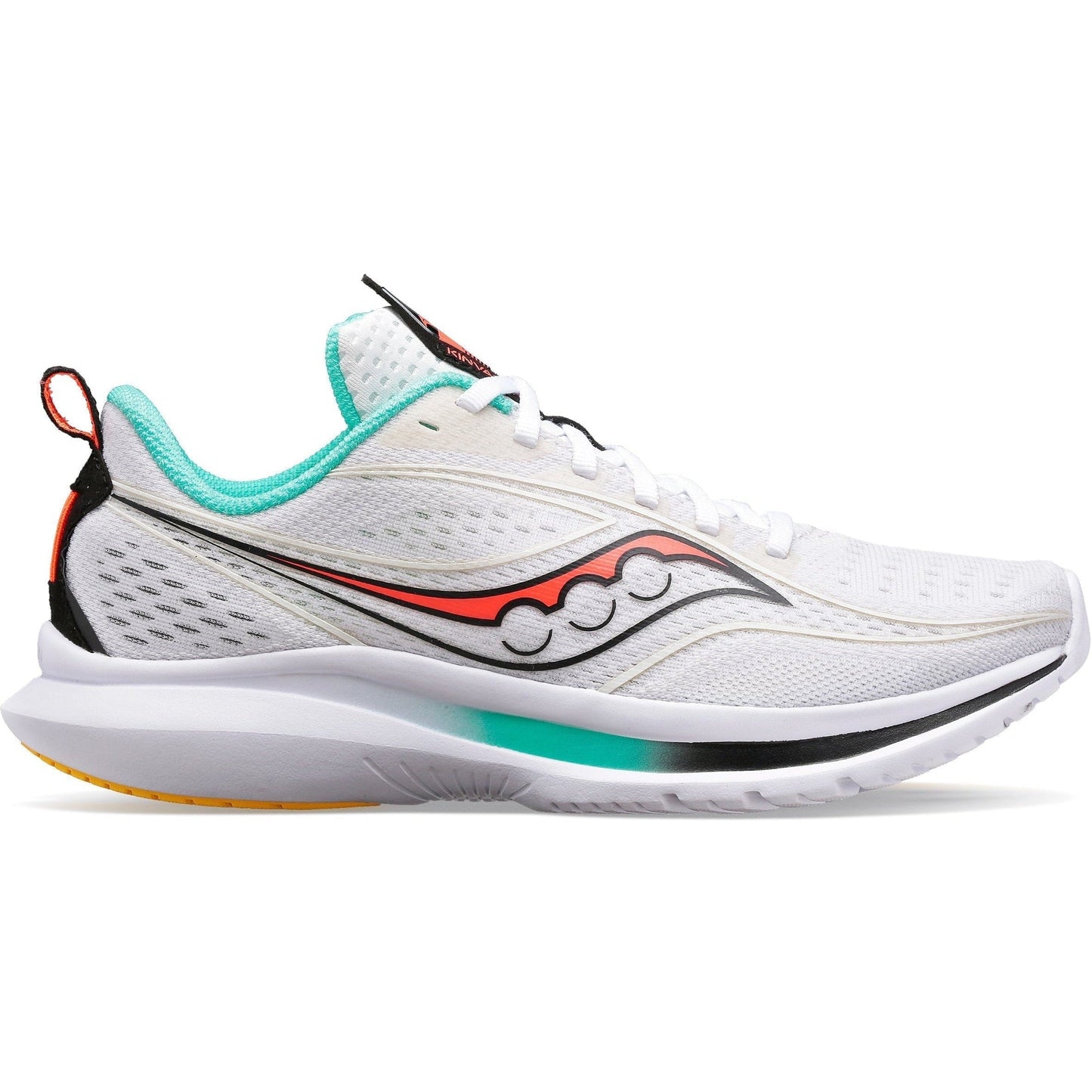 Women's Saucony Kinvara 13, White/Black/Vizi, 9 B Medium