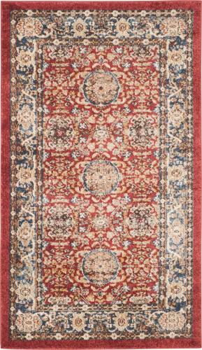SAFAVIEH Bijar Jace Traditional Area Rug, Red/Royal, 3'*5'