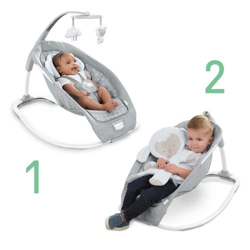 Ingenuity Infant to Toddler Rocker and Foldable Baby Bouncer Seat - Cuddle Lamb (Unisex)