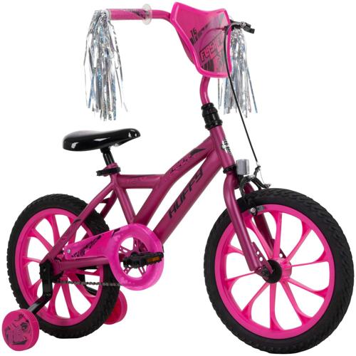 Huffy 16 Flashfire Girls' Bike for Kids, Purple / Pink