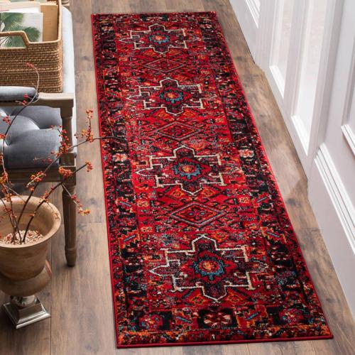 SAFAVIEH Vintage Hamadan Dania Traditional Runner Rug, Red/Multi, 2'2*8'