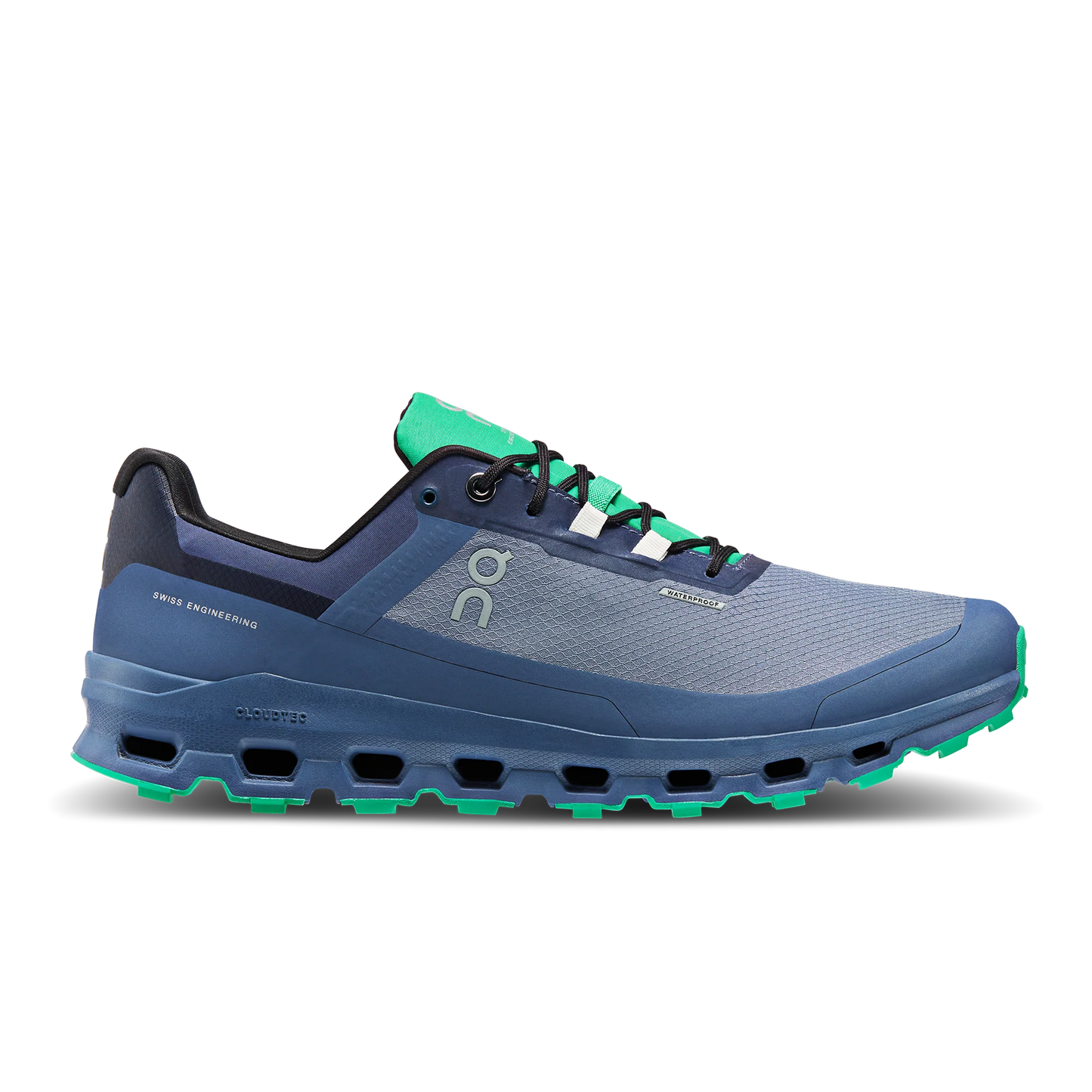 Men's On Cloudvista Waterproof, Metal/Denim, 10 D Medium