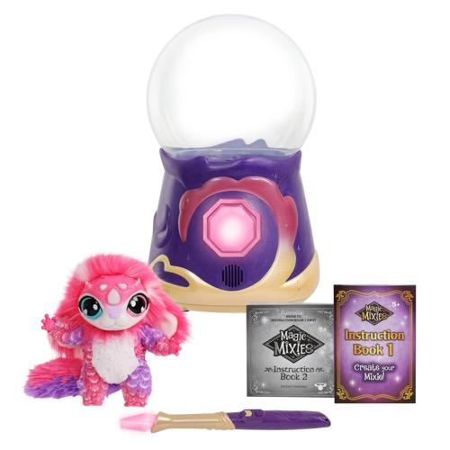 Magic Mixies Magical Misting Crystal Ball with Interactive 8 inch Pink Plush Toy and 80+ Sounds and Reactions, Electronic Pet, Ages 5+